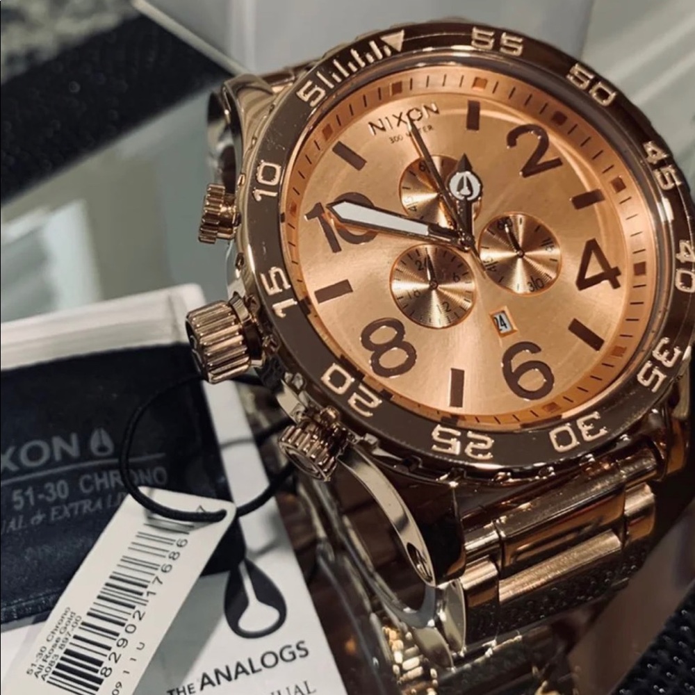 NEW- NIXON 51-30 CHRONO (ROSE GOLD) Men’s Watch
